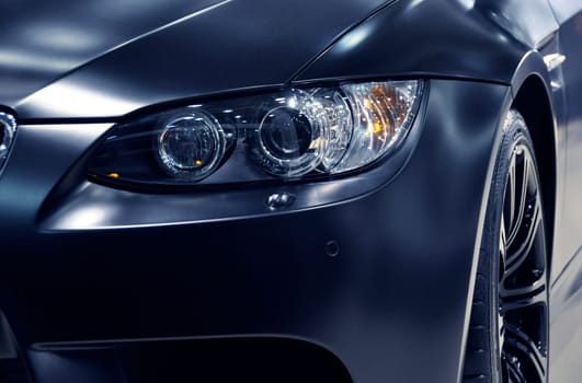 Headlamp of a German sports car