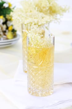 Healthy and delicious elder flower lemonade