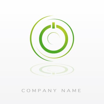 Logotype switch on ecology for company