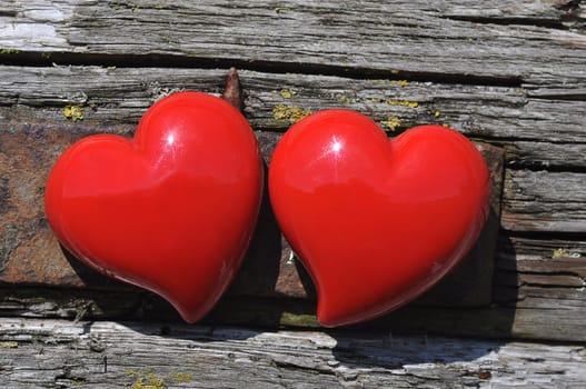 two red hearts