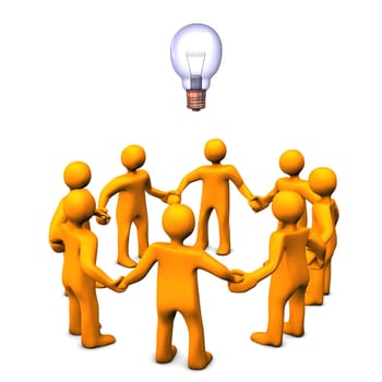 Orange men form a working group for joint research.