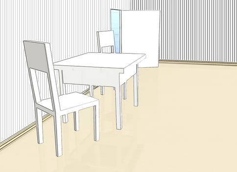table and chairs