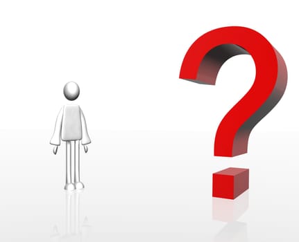 Figure with question mark