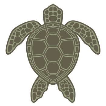 Vector graphic illustration of a Green Sea Turtle.