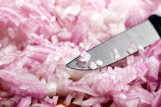 Cut and Sliced Onions ready for cooking