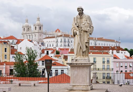 View of Lisbon's old town