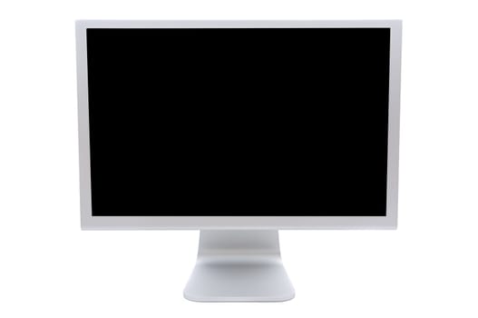 computer monitor in black over a white background