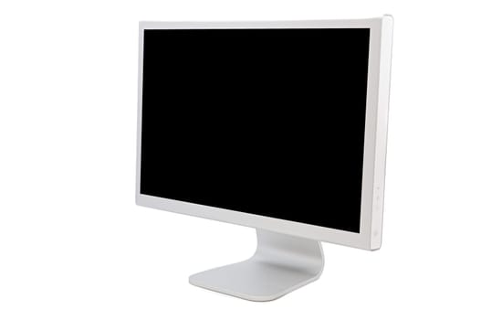 computer monitor in black over a white background