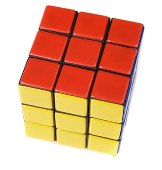 puzzle square a over white back ground