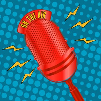 Pop art radio microphone