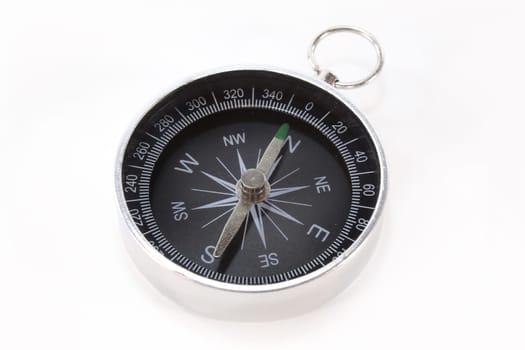 a small compass on a white background