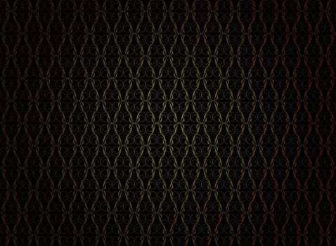 Vintage Wallpaper - Golden Ornaments on Black Background