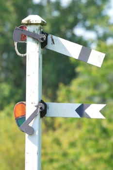traditional semaphore railway signal