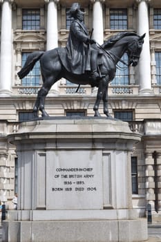 statue of commander of the british army 1856 to 1895 Whitehall