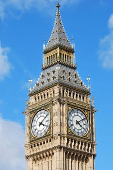 Westminster tower in close up