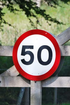 Speed limit sign