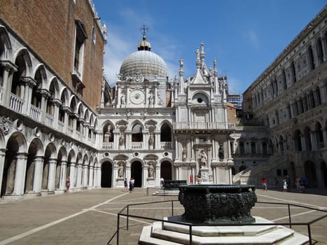 courtyard of Doge palace in Venice