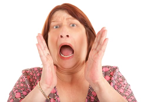 A woman is shouting for help