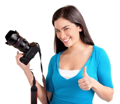 A young lady had a successful photo shoot