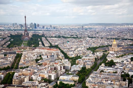 This is an elevated view of Paris, France