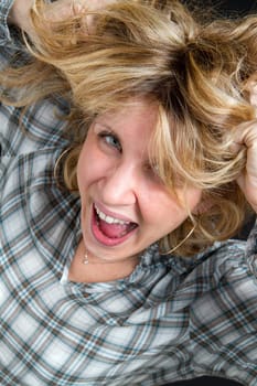 a girl screaming