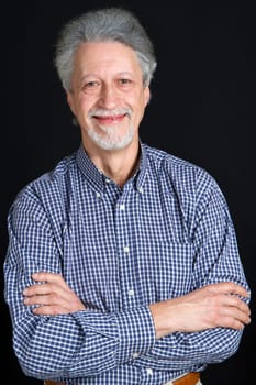 a portrait of smiling man