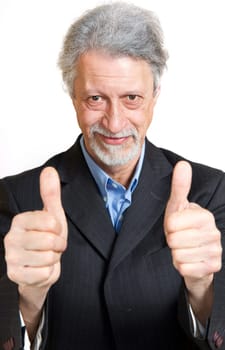 senior businessman isolated