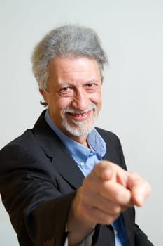 senior businessman isolated