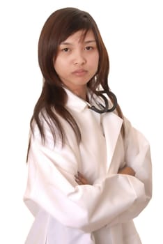 Lovely young and beautiful Asian Doctor or Nurse