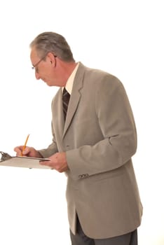 Senior businessman with a rather interesting expression