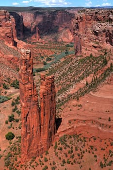 Navajo nation spider rock in the canyon de chelly