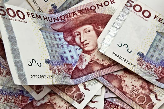 currency closeup on white background.