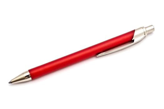 Ball Point Pen closeup On White background