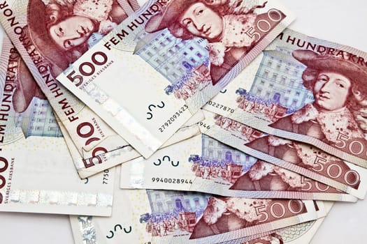 currency closeup on white background.