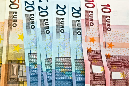 currency closeup on white background.