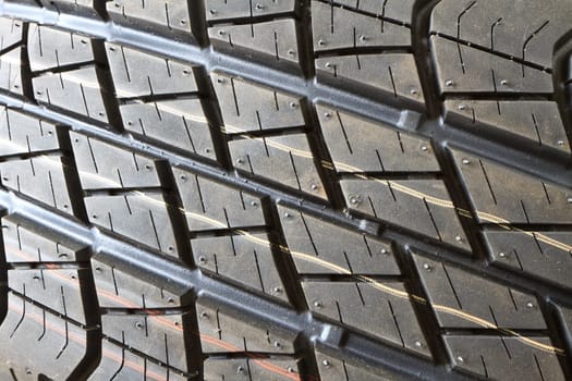 a beautiful detail of a car tyre