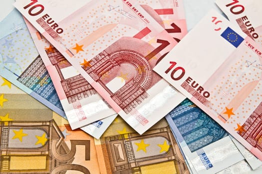 currency closeup on white background.