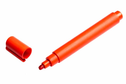 Red highlighter isolated on white background