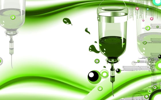 Digital illustration of drip in colour background