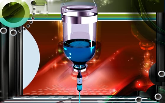 Digital illustration of drip in colour background