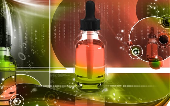 Digital illustration of medicine in colour background