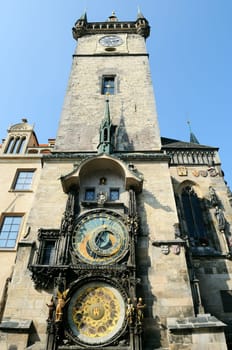 The famous Astronomical Clock in Prague, Czech Republic.