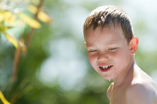 A young child in nature