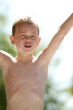 A young child in nature
