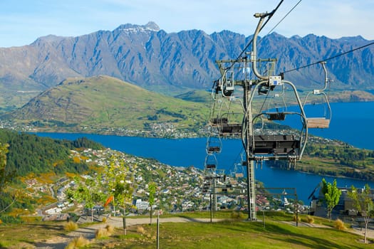 View of Queenstown and Lake Wakatipu from the Skyline Gondola