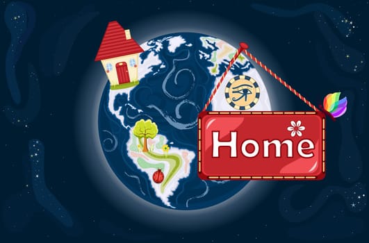 Home Sweet Home - our beautiful planet Earth seen from outer space.