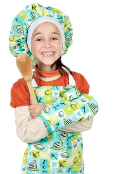 adorable future cook a over white background
