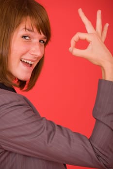 woman giving the everything OK gesture