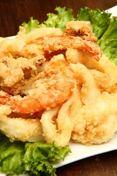 mixture of fried fish