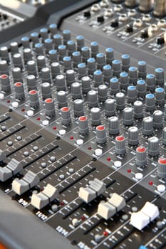 a mixer duing a concert